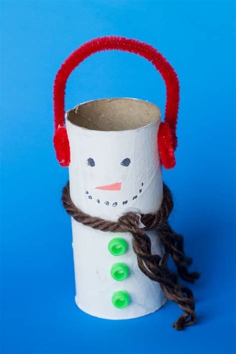 Snowman Toilet Paper Roll Craft Glue Sticks And Gumdrops