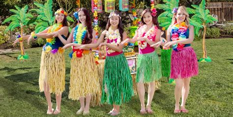 Ladies Luscious Luau Hawaiian Hawaii Hula Girl Dressing Up Costume Adult Outfit Fancy Dresses