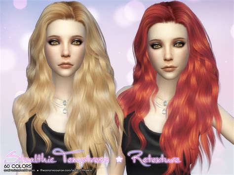 Sims 4 Hairs Aveira Sims 4 Stealthic Temptress Hairs Retextured