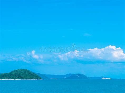 Beautiful Sea And Ocean On White Cloud And Blue Sky Stock Photo Image