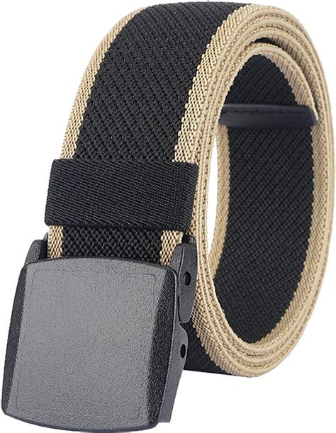 Lionvii Elastic Belts Men Women Stretch Canvas Belt Durable Plastic