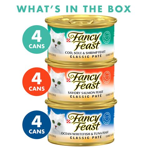 Purina Fancy Feast Classic Seafood Feast Collection Cat Food 24 3