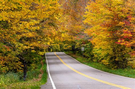 Beautiful Fall Foliage Autumn Colors In The Northeast Usa Stock Photo