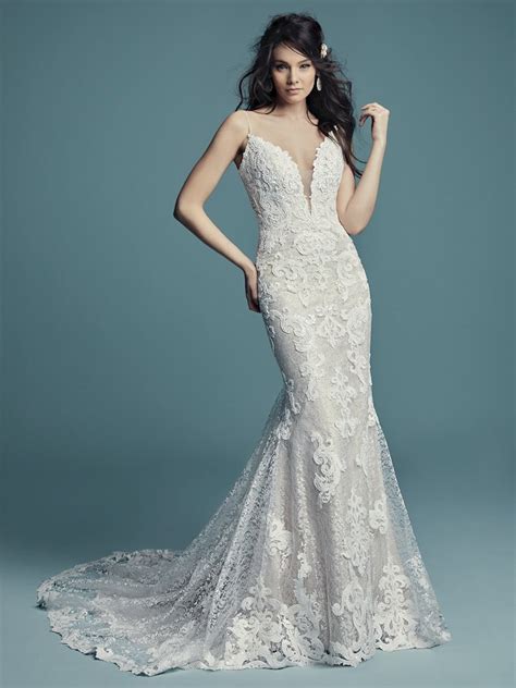 Maggie Sottero Juanita Mikado Mermaid Wedding Dress With Beaded