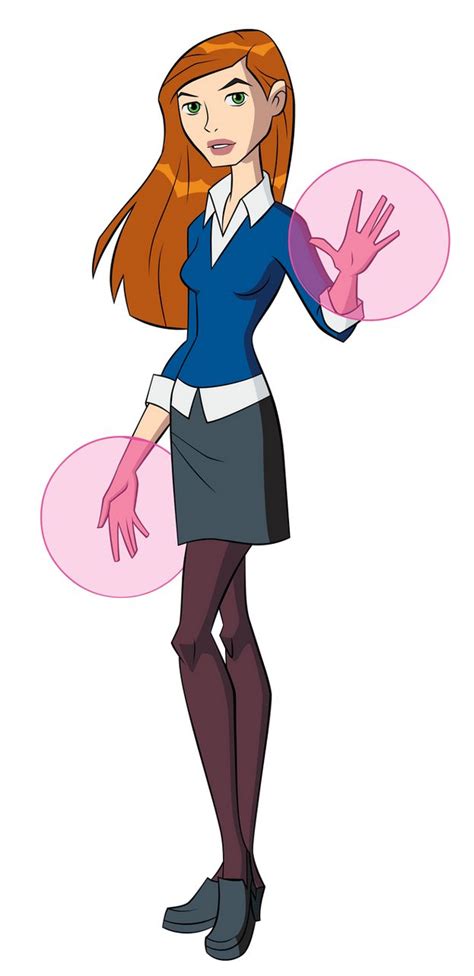 A Cartoon Girl With Long Red Hair And Black Stockings Holding Two Pink