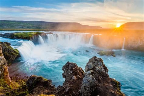 Icelands Spectacular Godafoss Waterfall Camping In Iceland