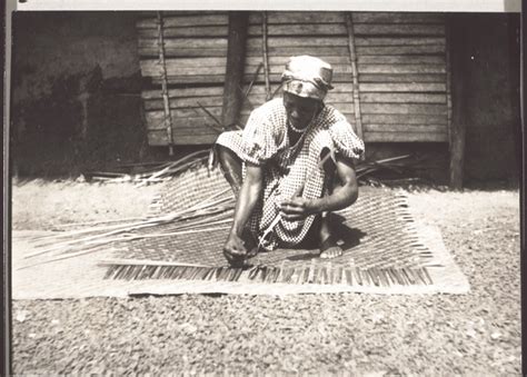 Weaving A Mat In Cameroon Bm Archives