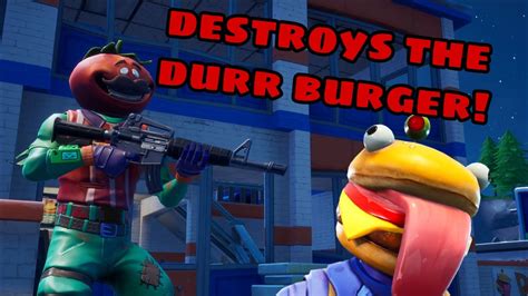 Tomato Head Destroys The Durr Burger Shop Fortnite Short Film Youtube