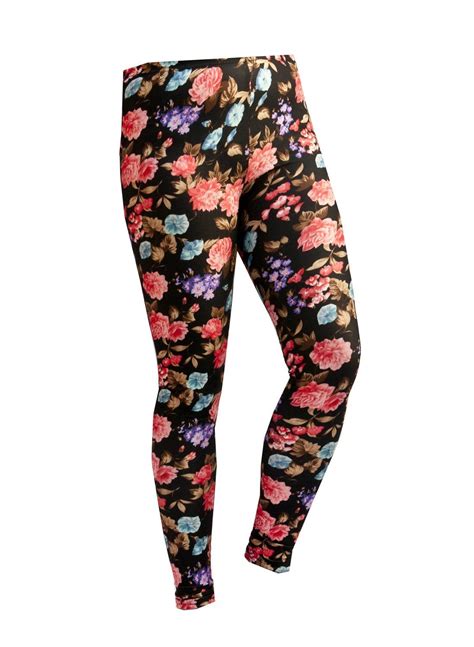 women s custom color floral pattern print leggings stretch tights floral leggings style a at