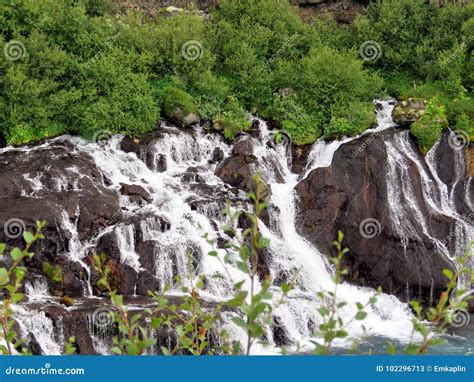 Iceland Barnafoss Waterfall 2017 Stock Image Image Of Nature Iceland