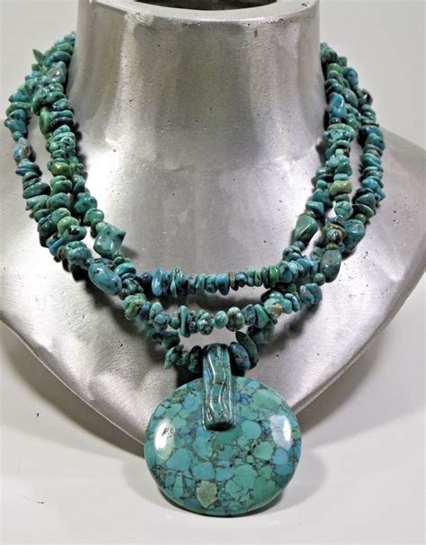 Jay King Strand Turquoise Large Necklace Medallion Dtr Gr