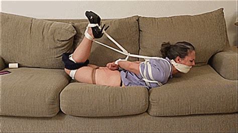 Genevieve In Desperate Housewife Hogtied Helpless And Wrap Gagged With Microfoam Tape Mp4