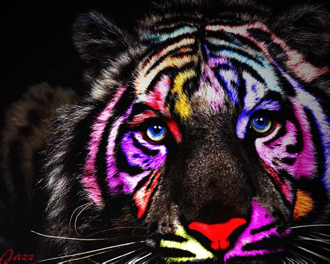 Download 840x1160 wallpaper lion, colorful muzzle, art, iphone 4, iphone 4s, ipod touch. Rainbow Tiger | HD Walls | Find Wallpapers | Chainimage