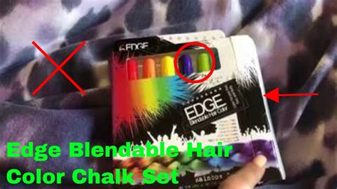 How To Use Edge Blendable Hair Color Chalk Set Review Youtube