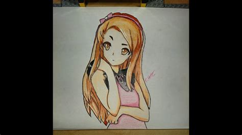 Let´s Draw 6 Red Haired Anime Girl Speed Drawing Youtube