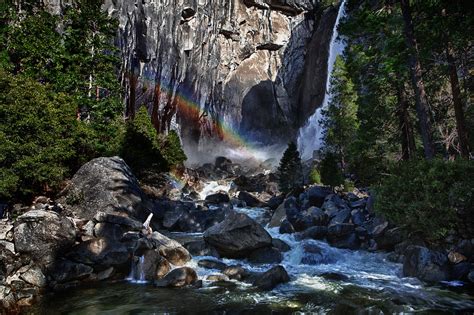 Rainbow At Yosemite Falls Photograph By Rick Berk