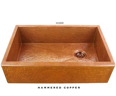 Heritage Hammered Copper Farmhouse Sink Undermount Havens Metal