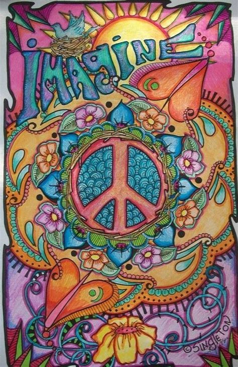Pin By Renee Ritter On Imagery Psychedelic 1960s Hippie Art Peace