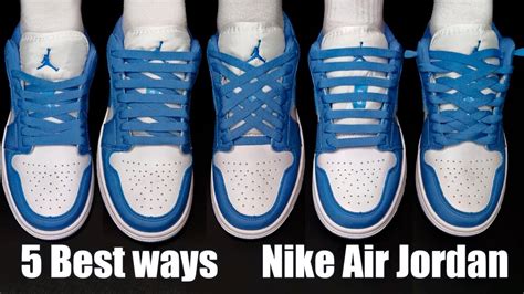5 Way How To Lace Nike Air Jordan 1 Low Laces Styles Youtube