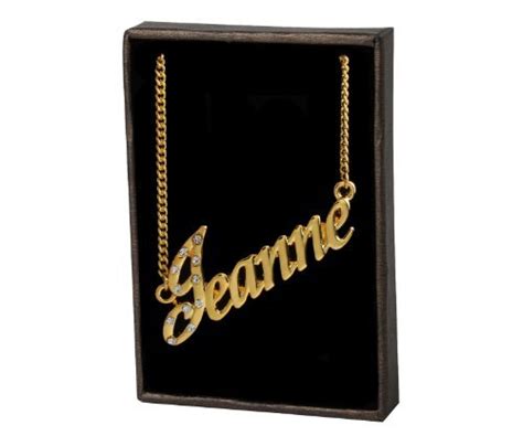 Buy Zacria Name Necklace Jeanne 18k Yellow Gold Plated At