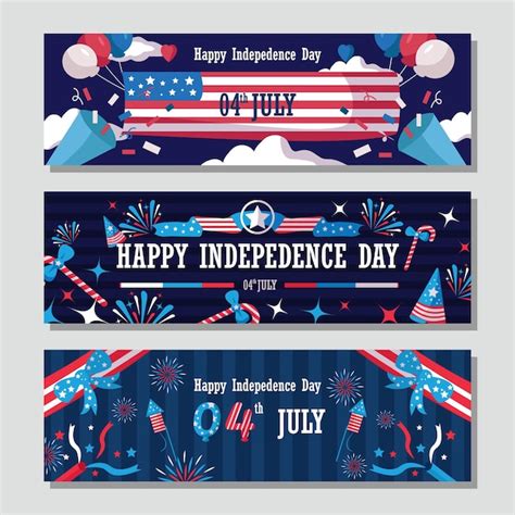 Premium Vector Usa Independence Day 4th July Banner