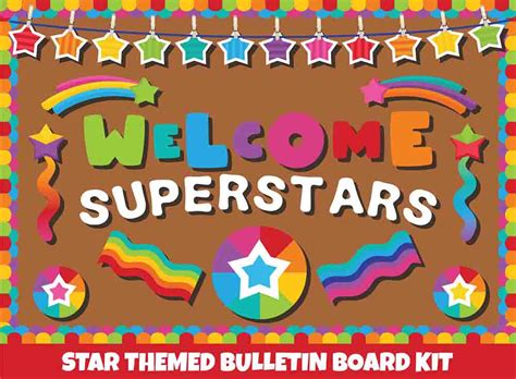 Star Theme Print Your Own Bulletin Board Welcome Superstars Sproutbrite