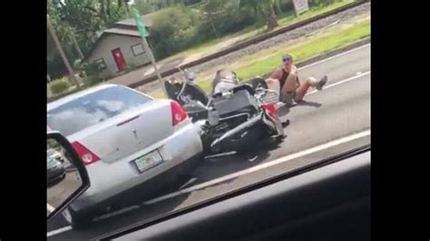 Video Catches Man Running Over Motorcycle In Road Rage Incident Miami