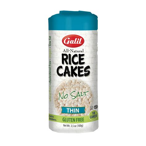 Galil Thin Rice Cakes No Salt Pack Of 12