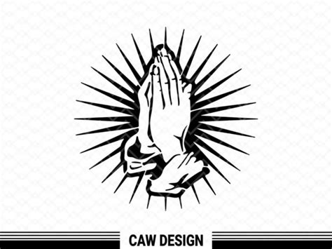 Pray Hands Clipart Hands Vector Silhouette Svg Cut File