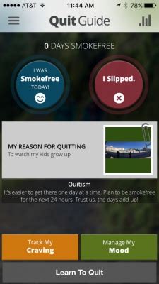 Easyquit may be the best looking quit smoking app out there. QuitGuide is an great, free smoking cessation app from the NCI