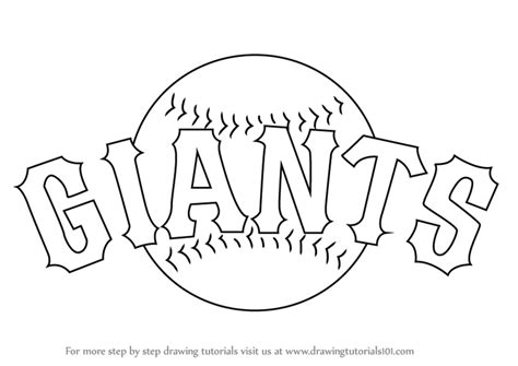 A giant football player poised to throw a pass, the word giants and variations on the initials for new york. Step by Step How to Draw San Francisco Giants Logo ...
