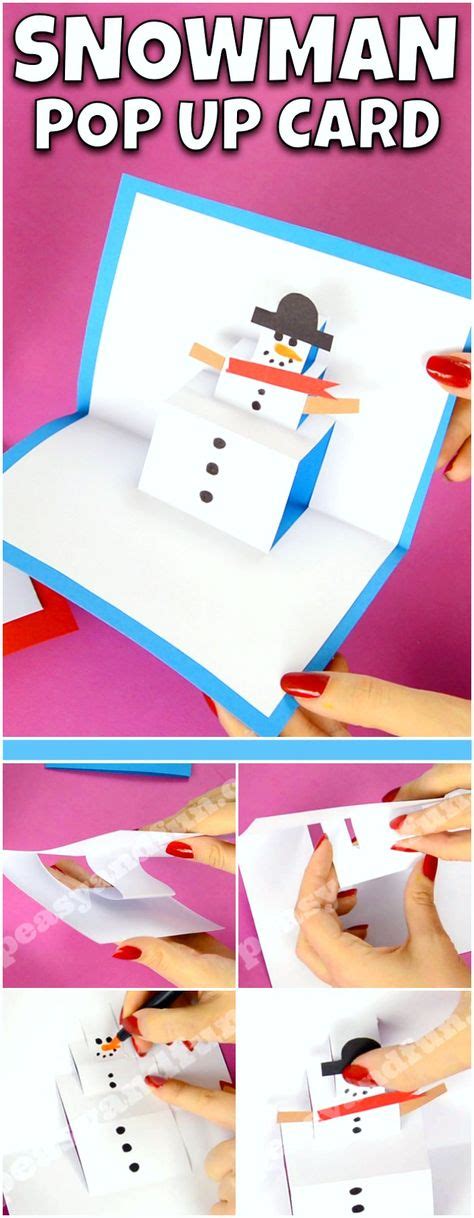 Snowman Pop Up Card Diy Christmas Cards Pop Up Diy Christmas Cards