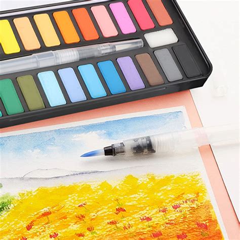 Watercolor Paint Set Eeekit For Beginners 24 Vivid Colors Watercolor
