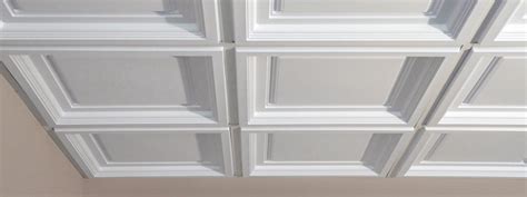 Add fancy trim or tiles to make even the humblest home feel like your very own mansion. Coffered Ceiling Tiles - Ceilume