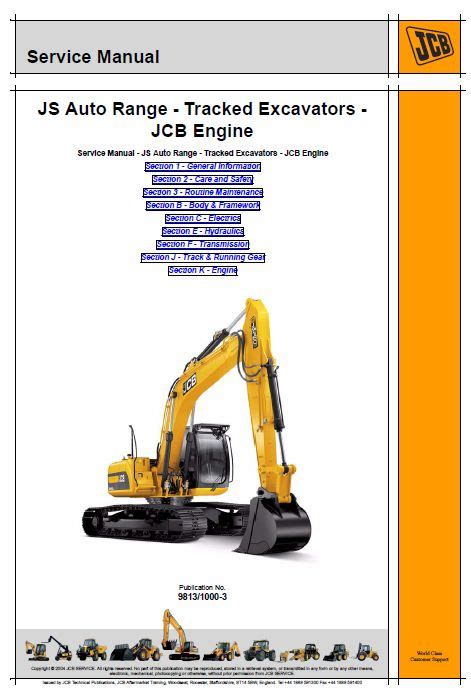 Jcb Js115 Js130 Js145 Js160 Js180 Js200 Js210 Js220 Excavator