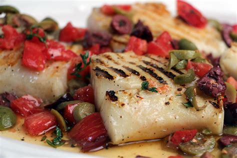 Grilled Bacalao Salt Cod Steaks With Olive Sauce Kqed