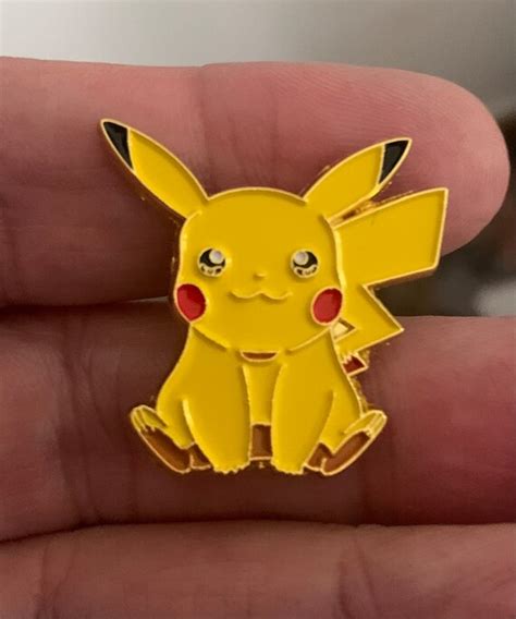 Pikachu Pin Badge Fully Enamel Pin Badge Pokémon Character Etsy Uk