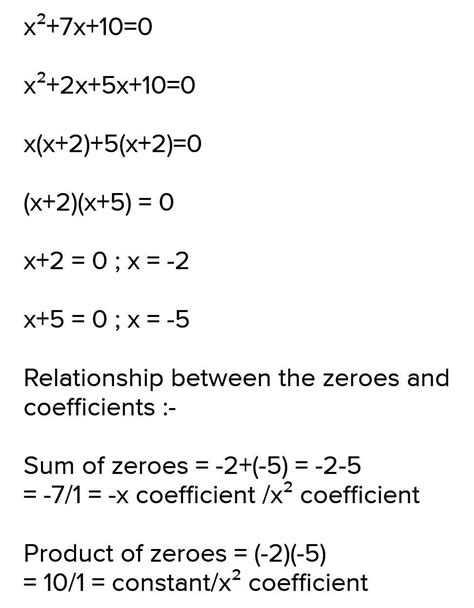 find the zeroes of the quadratic polynomial x x also verify 23187 hot sex picture