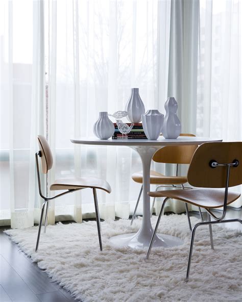 Bring some zen into your day by greeting nature every morning. Saarinen Tulip Table and Eames DCM Chairs « The Mid ...