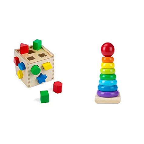 Melissa And Doug Shape Sorting Cube Classic Wooden Kids Toy Best For 2