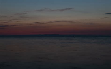 Download Wallpaper 3840x2400 Sea Twilight Horizon Landscape Dark 4k