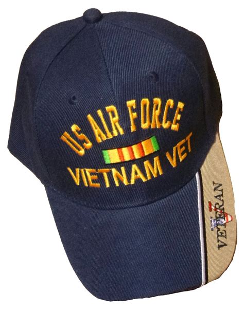 Us Air Force Vietnam Vet Baseball Cap Black Veteran Hat Vietnam Vets