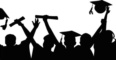 Download Cropped Graduation Celebration Silhouette Graduation Clipart