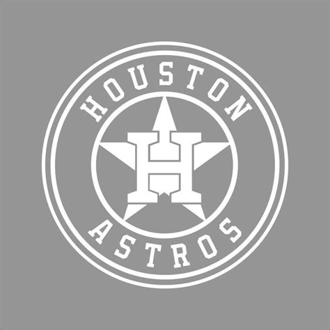 Houston Astros Mlb Team Logo 1 Color Vinyl Decal Sticker Car Window