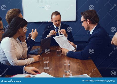 Group Of Business People Having Discussion Stock Photo Image Of