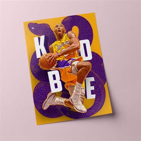 Kobe Bryant Poster Nba Posters Wall Art Wall Decor 12x18 Etsy