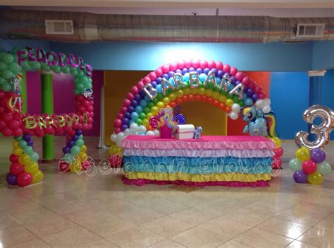 Decoracion Con Globos My Little Pony Arcoiris Globos Decoración Con