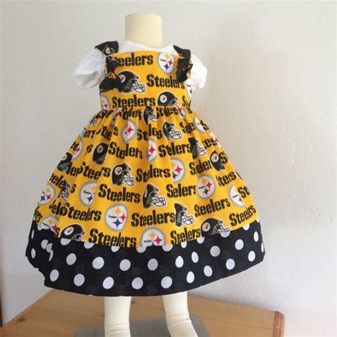 Pittsburgh Steelers Girls Dress Nfl Fan Apparel Etsy Steelers Girl Dresses Fan Apparel