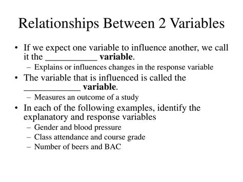 Ppt Ch 2 And 91 Relationships Between 2 Variables Powerpoint