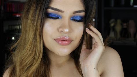 Royal Blue Glitter Makeup Youtube